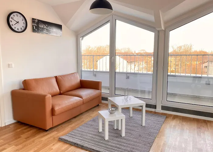 Quarto em Acomodações Particulares Schoenes Erwachen Im Frankfurter Penthouse